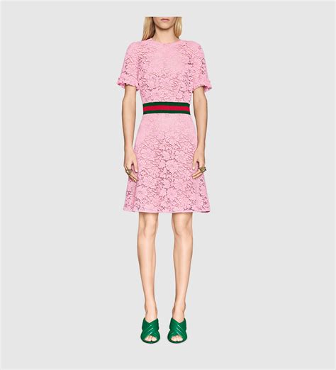 gucci pink lace dress|gucci lace dress.